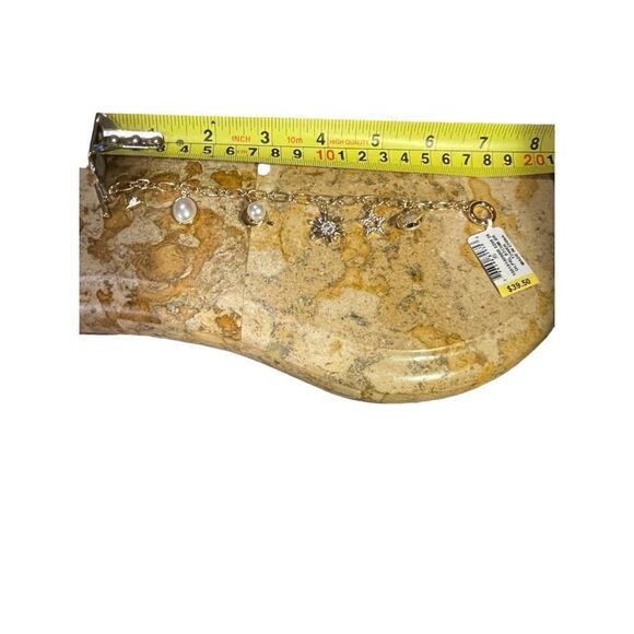 NWT Charter Club Gold-Tone Crystal & Imitation Pearl Celestial Charm Bracelet - Picture 5 of 6